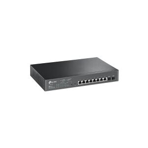 TP-Link JetStream TL-SG2210MP - Switch - smart - 8 x 10/100/1000 (PoE+) + 2 x SFP - monterbar på stativ - PoE+ (150 W)