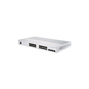 Cisco Business 250 Series CBS250-24T-4G - Switch - L3 - smart - 24 x 10/100/1000 + 4 x Gigabit SFP - monterbar på stativ