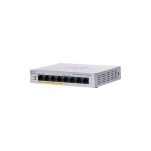 Cisco Business 110 Series 110-8PP-D - Switch - ikke administreret - 4 x 10/100/1000 (PoE) + 4 x 10/100/1000 - desktop, monterbar på stativ, væg-monterbar - PoE (32 W) - DC strøm