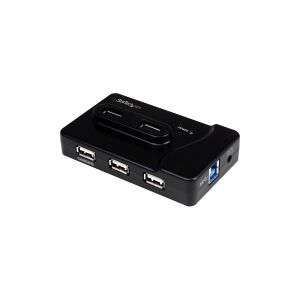 StarTech.com 7 Port USB Hub - 2 x USB 3A, 4 x USB 2A, 1 x Dedicated Charging Port - Multi Port Powered USB Hub with 20W Power Adapter (ST7320USBC) - Hub - 2 x SuperSpeed USB 3.0 + 4 x USB 2.0 - desktop - for P/N: MSDREADU3CA, SDMSDRWU3AC, USB312SAT3CB, US