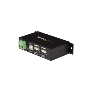 StarTech.com Rackmount USB 2.0 Hub - 4 Port Rugged Industrial USB 2.0 Hub - Hub - 4 x USB 2.0 - DIN monterbar på skinne - DC strøm - for P/N: ITB20D3250, MSDREADU2OTG, USB2HAB15, USB2HAB30AC, USB2HAB50AC, USB2HABM1, USB2HABM6RA