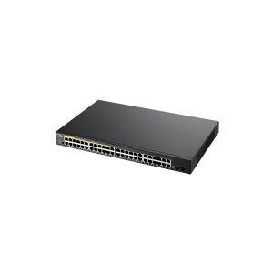 ZyXEL Communications Zyxel GS1900-48HPv2, 48-port + 2 SFP  GbE L2 Smart Switch,Rackmount, 170W PoE+