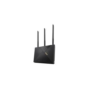 ASUS 4G-AX56 - Trådløs router - WWAN - 4-port switch - GigE - Wi-Fi 6 - Dual Band eftersyn ikke inkluderet