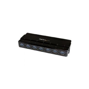StarTech.com 7 Port USB 3.0 Hub – Up To 5 Gbps – 7 x USB – Universal Multi Port USB Extender for Your Desktop – USB Powered (ST7300USB3B) - Hub - 7 x