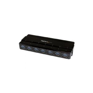 StarTech.com 7 Port USB 3.0 Hub – Up To 5 Gbps – 7 x USB – Universal Multi Port USB Extender for Your Desktop – USB Powered (ST7300USB3B) - Hub - 7 x SuperSpeed USB 3.0 - desktop - for P/N: BNDTBUSB3142, PEXUS313AC2V, PEXUSB311A1E, PEXUSB312A2, PEXUSB314A