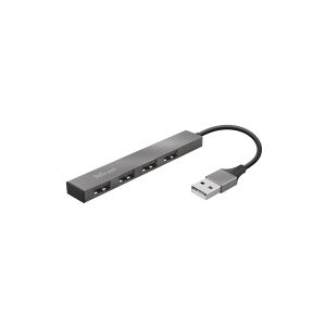 Trust Computer Products Hub Trust Halyx 4-ports USB 2.0 mini, mørkegrå