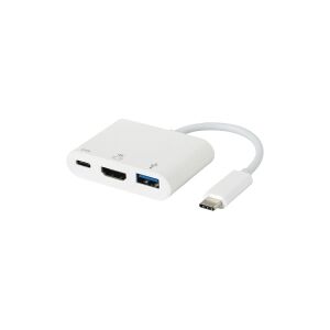 eSTUFF AV Multiport Adapter - Ekstern videoadapter - USB-C - HDMI - hvid