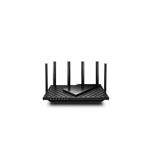 TP-Link Archer AXE75, Wi-Fi 6E (802.11ax), Tri-band (2,4 GHz/5 GHz/6 GHz), Ethernet LAN, Sort, Bordplade router