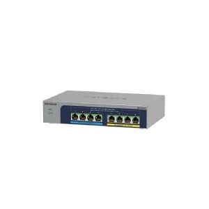 NETGEAR MS108UP, Ikke administreret, 2.5G Ethernet (100/1000/2500), Fuld duplex, Strøm over Ethernet (PoE), Kan monteres på væggen