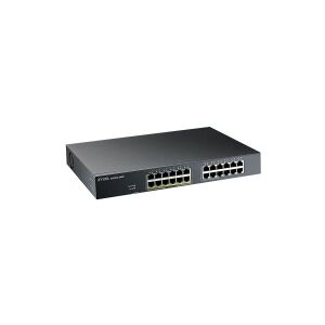 ZyXEL Communications Zyxel GS1915 Series GS1915-24EP - Switch - NebulaFLEX-kompatibel - smart - 24 x 10/100/1000 (12 PoE) - desktop, væg-monterbar - PoE (130 W)