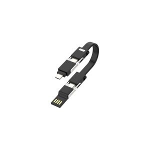 Sinox USB A+USB C-USB C+Micro+IOS, Sort