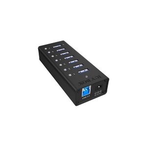 RaidSonic Technology ICY BOX IB-AC618 - Hub - 7 x SuperSpeed USB 3.0 - desktop