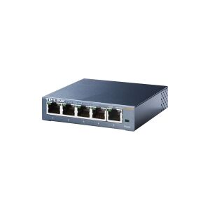 TP-Link TL-SG105 5-Port Metal Gigabit Switch - Switch - ikke administreret - 5 x 10/100/1000 - desktop