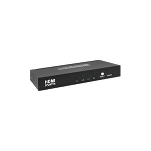 Qoltec HDMI Splitter 1x4 v.1.3b - Video-/audiosplitter - 4 x HDMI - desktop