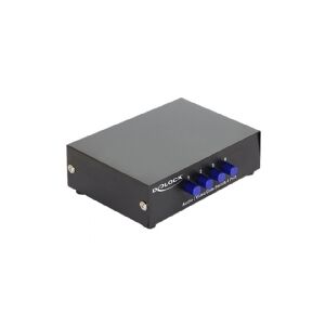Delock Switch Audio / Video 4 port manual bidirectional - Video-/audioswitch - 4 x komposit video/audio - desktop