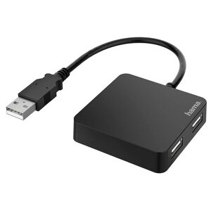 Hama Usb-A 2.0 Hub - 4 Vejs - 480 Mbit/s - Sort