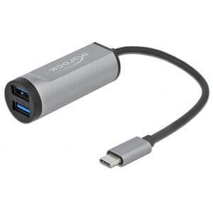 Delock Usb-C Multi-Port Hub - 4 Vejs - Sort