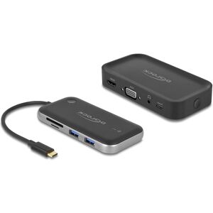 Delock Trådløs Hdmi Usb-C Hub - 8 Vejs - Sort