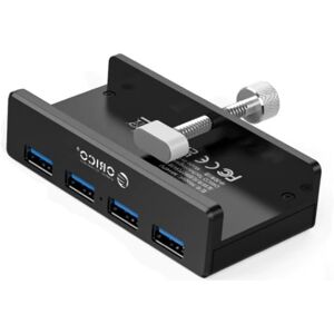 Orico Usb-A 3.0 Hub - 4x Usb-A - Micro-B Strømforsyning - Sort