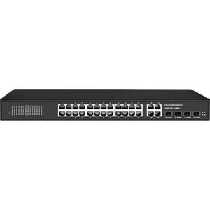 Lan-com Switch 24-Port 10/100/1000 Uplink 4-Port Gigabit La-Sw-G0424-S