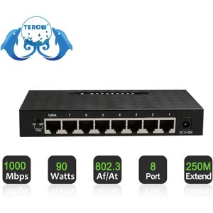 Commutateur Ethernet rapide avec alimentation VLAN pour camera  Gigabit Terow Link TEStuffed  8