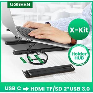 Ugreen – Station d'accueil HUB USB C  4K  HDMI  TF  SD  2 Ports USB 3.0  support pour ordinateur