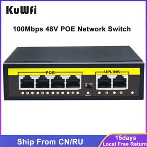 KuWFi-Commutateur intelligent POE  commutateur IP WiFi  100 ports  injecteur RJ45 standard pour