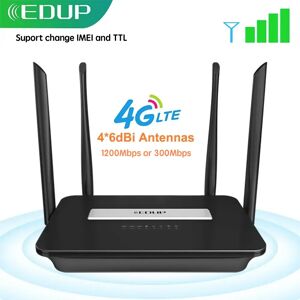 EDUP EDETES-Routeur Wifi 4G  1200Mbps ou 300Mbps  Hotspot Domestique  RJ45 WAN LAN  Modem Sans Fil 3G/4G