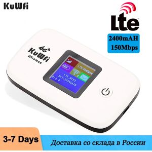 KuWfi-Routeur WiFi mobile 4G  150Mbps  carte SIM  point d'acces  batterie 2400mAh  Internet haute