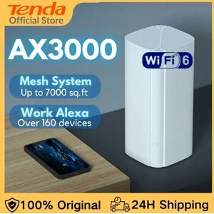 Tenda Routeur Wi-Fi AC1200 6 AX3000  2.4/5GHz  Gigabit  systeme maille  extension de la portee