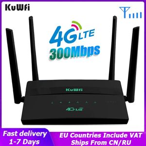 KuWFi-Routeur WiFi 4G sans fil  300Mbps  modem avec emplacement pour carte EpiCard  prise en charge