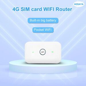 HOSAYA Routeur 4G sans fil portable  point d'acces de poche  8 utilisateurs Wi-Fi  batterie integree  carte