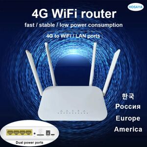 HOSAYA Routeur Wi-Fi avec Carte SIM et Modem sans Fil  4G  LTE  CPE  Hotspot  CAT4  32 Utilisateurs  RJ45