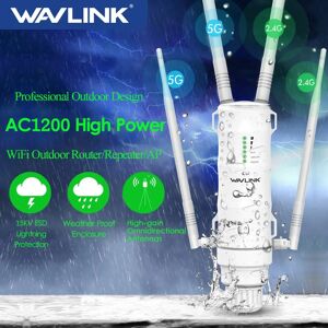 WAVLINK Wavexhaus- Repeteur WiFi sans fil exterieur  routeur pour touristes  extension longue portee  haute