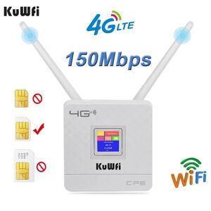 KuWfi-Routeur Wifi CPE CAT4 4G 150Mbps  sans fil  débloqué  avec antenne externe WAN/LAN RJ45