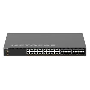 Netgear M4350-24X8F8V - Commutateur - C3 - Géré - 24 x 100/1000/2.5G/5G/10GBase-T (PoE++) + 8 x Ethernet 10 Go SFP+ + 8 x 25 Gigabits SFP28 - flux d'air de - Publicité