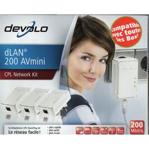 DLan 200 AV Mini Network Kit - Kit de réseau - pont - HomePlug AV (HPAV)