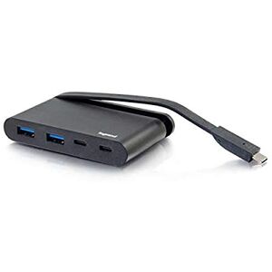 C2G Station d'accueil, hub USB-C avec USB-A, USB-C et Power Delivery, Compatible avec Les Ordinateurs Portables USB-C & Thunderbolt 3, Noir, câbles to Go 26914 - Publicité