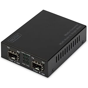 Digitus Convertisseur de média SFP Port Gbit Ethernet SFP/SFP 100/1000Base-X Multimode/Singlemode Noir - Publicité