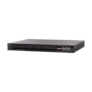 Cisco Systems Commutateur géré empilable  SX550X-24F, avec 24 Ports 10 Gigabit Ethernet (GbE), combine 20 connecteurs SFP+ plus 4 x 10G SFP+, routage dynamique L3, protection à vie limitée (SX550X-24F-K9-EU) - Publicité