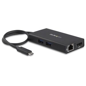 StarTech.com Adaptateur Multiport USB-C - Mini Station d'Accueil USB-C avec 4K HDMI - 60W Power Delivery Pass-Through, GbE, 2x USB-A 3.0 Hub - Mini...
