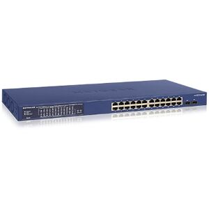 Netgear GS724TPP Géré L2/L3/L4 Gigabit Ethernet (10/100/1000) Connexion Ethernet, supportant l'alimentation via ce port (PoE) Bleu Canari