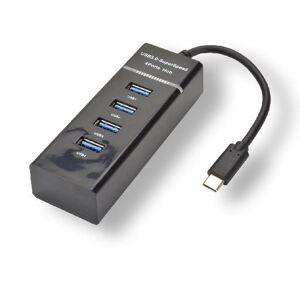 Mcl samar MCL USB3C-H114 hub & concentrateur USB 3.2 Gen 1 (3.1 Gen 1) Type-C 5000 Mbit/s Noir