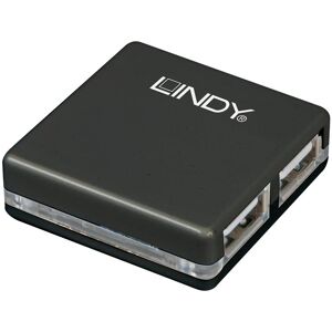 Lindy 42742 hub & concentrateur 480 Mbit/s Noir Bleu