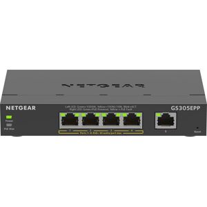 Netgear 5-Port Gigabit Ethernet High-Power PoE+ Plus Switch (GS305EPP) Géré L2/L3 Gigabit Ethernet (10/100/1000) Connexion Ethernet, supportant l'a...