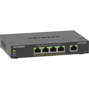 Netgear 5-Port Gigabit Ethernet PoE+ Plus Switch (GS305EP) Géré L2/L3 Gigabit Ethernet (10/100/1000) Connexion Ethernet, supportant l'alimentation ...