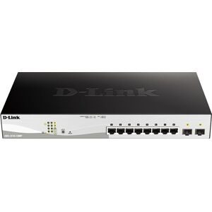 D-Link DGS-1210-10MP Géré L2 Gigabit Ethernet (10/100/1000) Connexion Ethernet, supportant l'alimentation via ce port (PoE) Noir, Gris Blanc/noyer