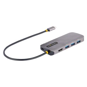StarTech.com Adaptateur Multiport USB C - Adaptateur USB C vers HDMI 4K 60Hz - Hub USB A 3.2, 5Gbps à 3 ports - 100W Power Delivery PassTrough - Do...