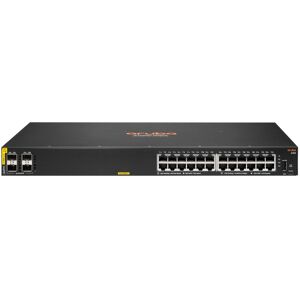 HP Aruba 6100 24G Class4 PoE 4SFP+ 370W Gere L3 Gigabit Ethernet (10/100/1000) Connexion Ethernet, supportant l'alimentation via ce port (PoE) 1U Noir