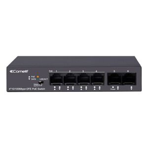 Comelit Commutateur réseau Comelit 4 ports POE + 2 Uplink 10/100 Mbps IPSWP06N100A